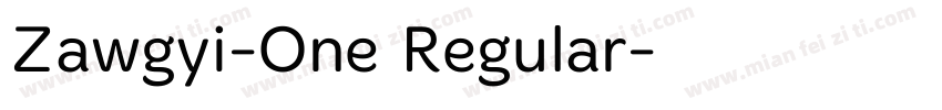 Zawgyi-One Regular字体转换